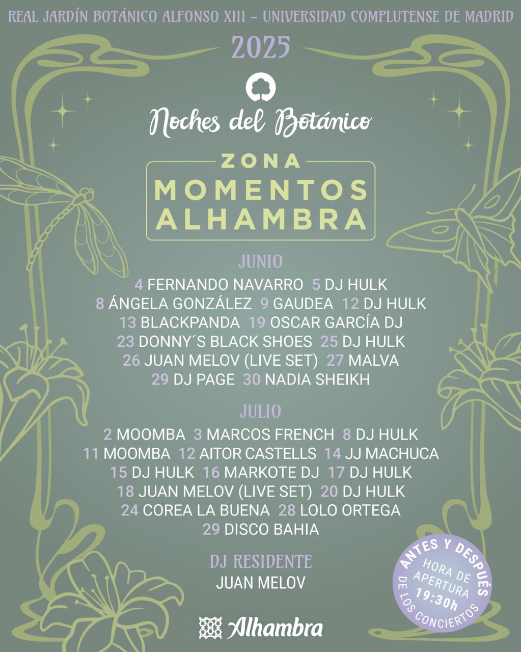 Cartel Zona Momentos Alhambra